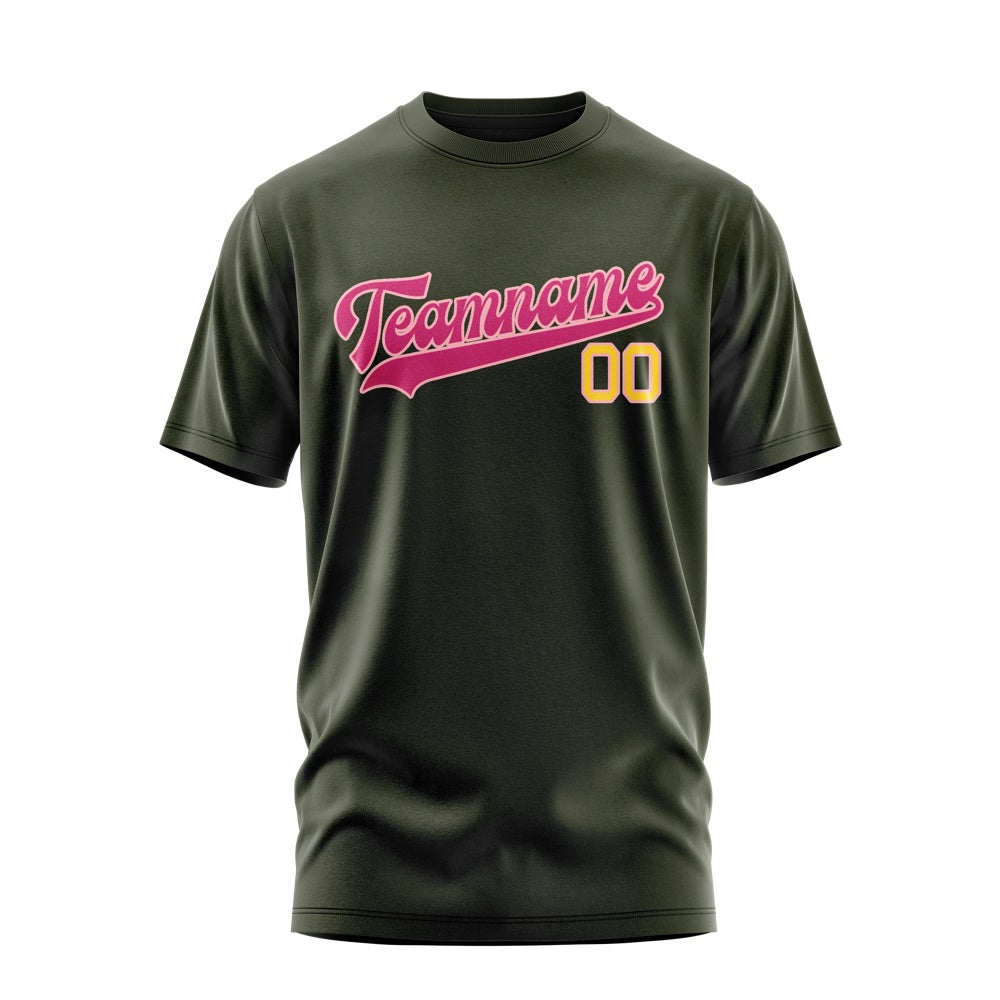 Custom Olive Pink T-Shirt
