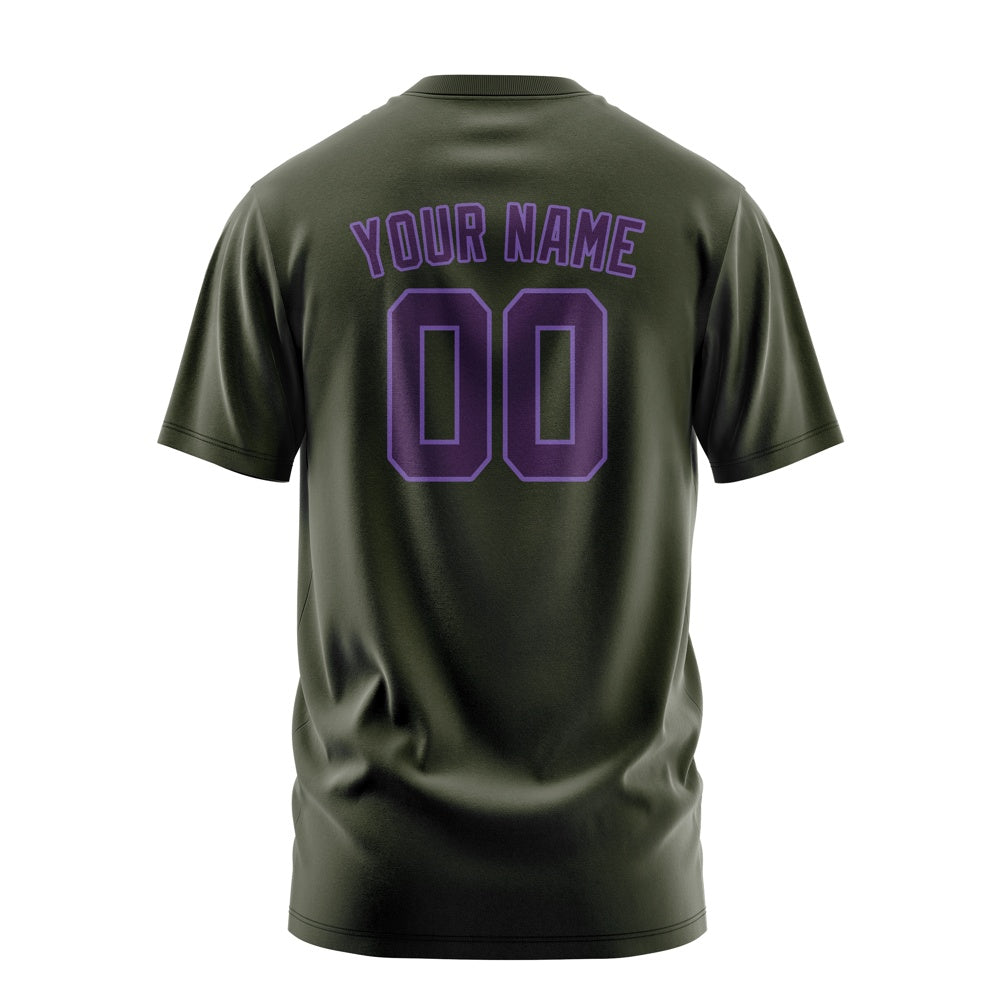 Custom Olive Purple T-Shirt