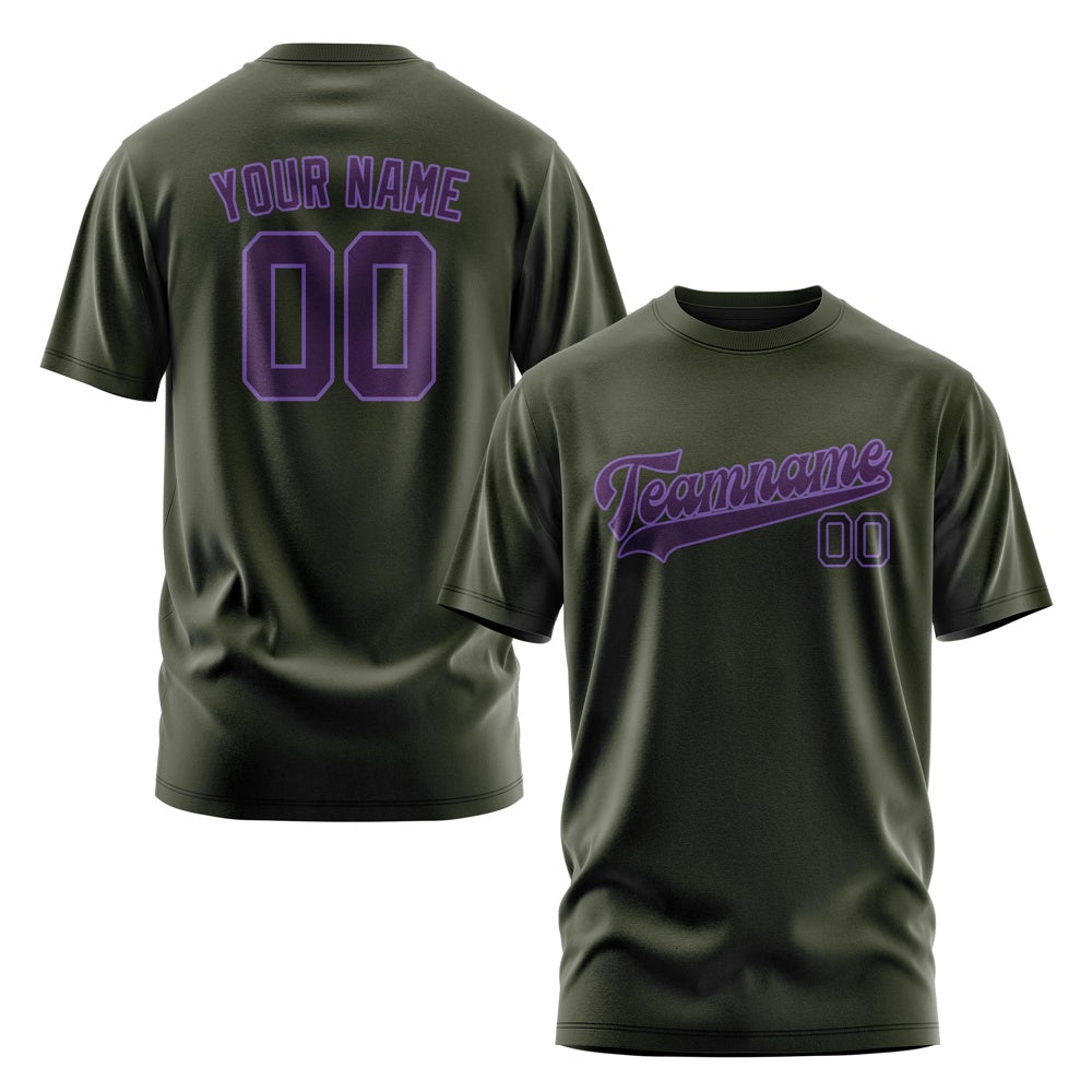 Custom Olive Purple T-Shirt