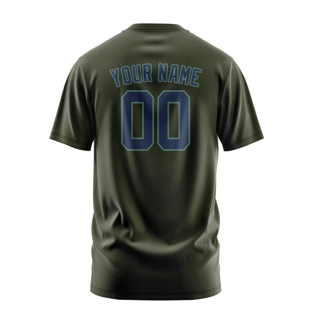 Custom Olive Blue T-Shirt