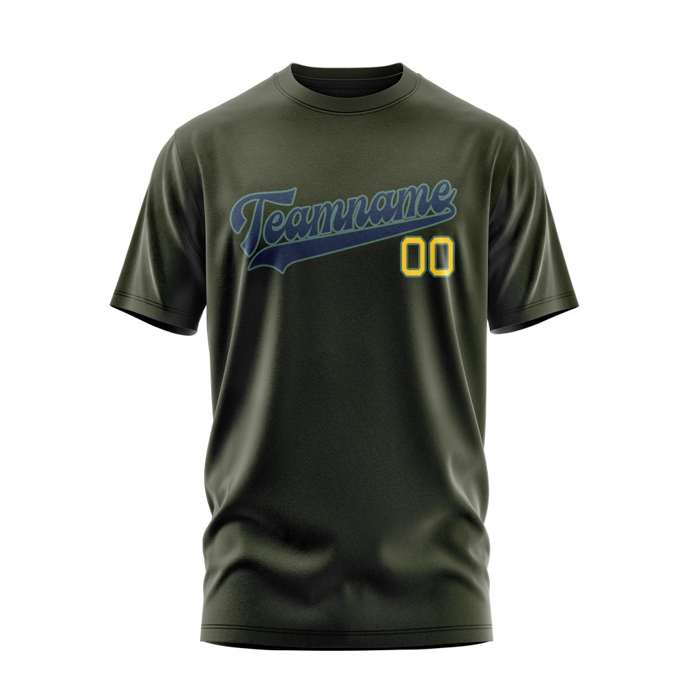 Custom Olive Blue T-Shirt
