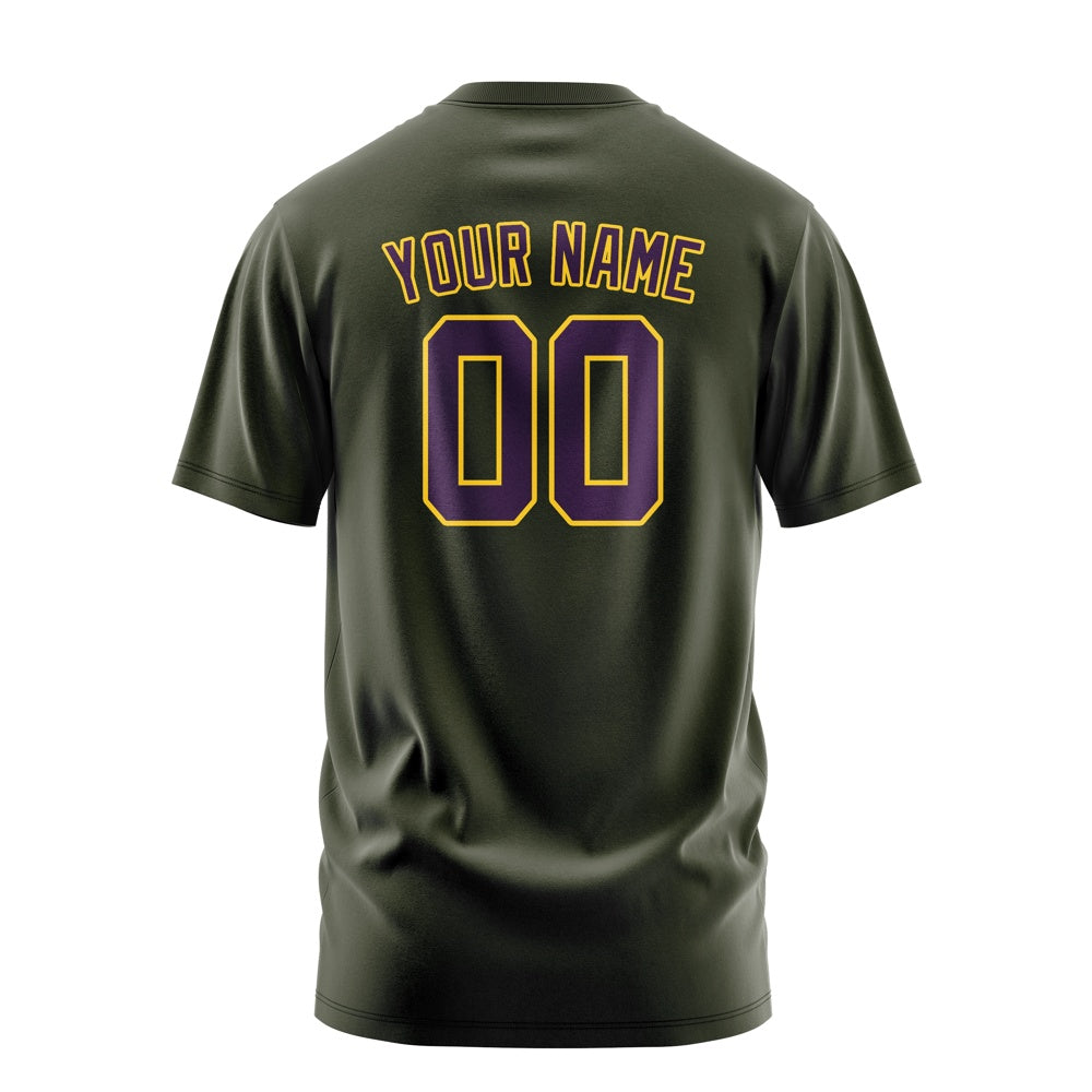 Custom Olive Purple T-Shirt