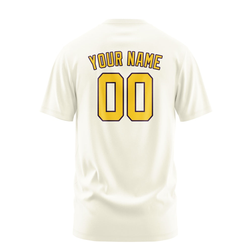 Custom Cream Gold T-Shirt