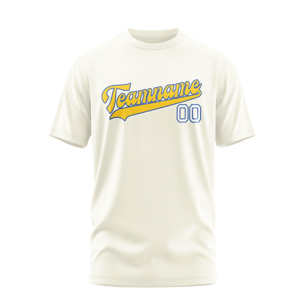 Custom Cream Gold T-Shirt