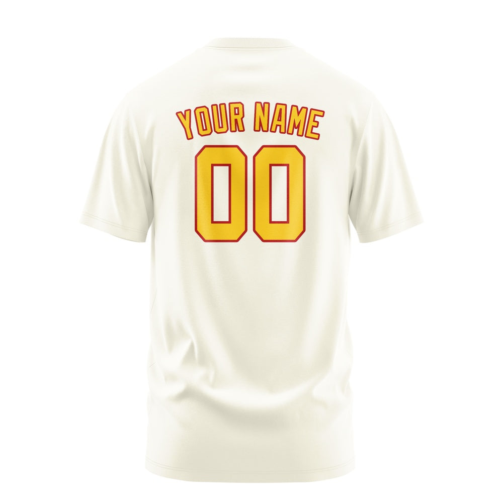 Custom Cream Gold T-Shirt