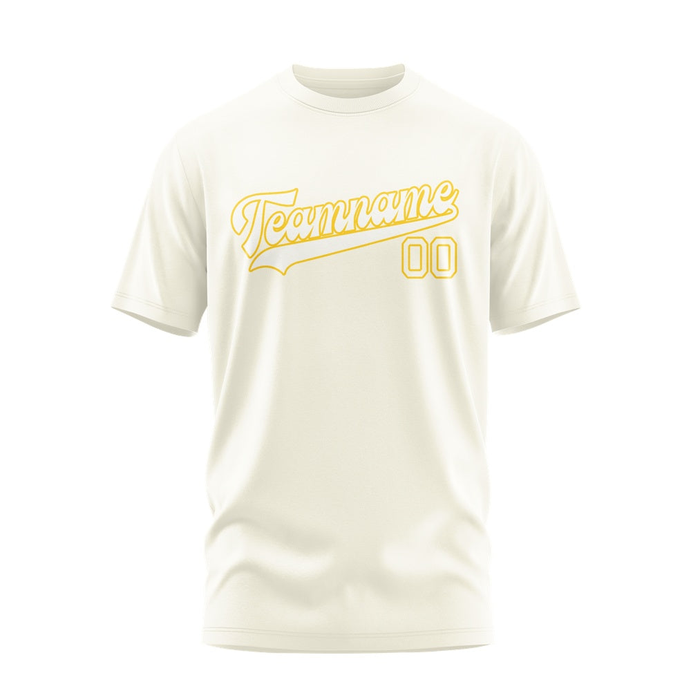 Custom Cream White T-Shirt