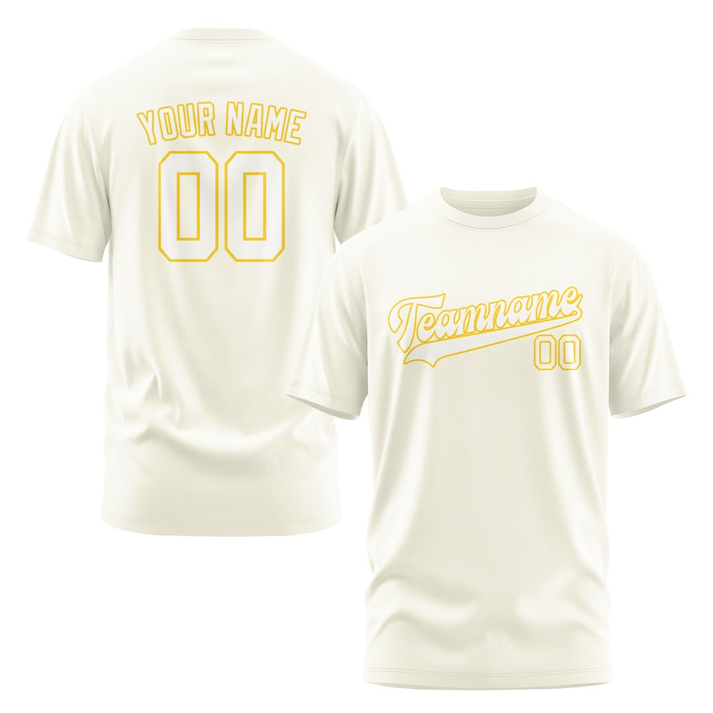 Custom Cream White T-Shirt