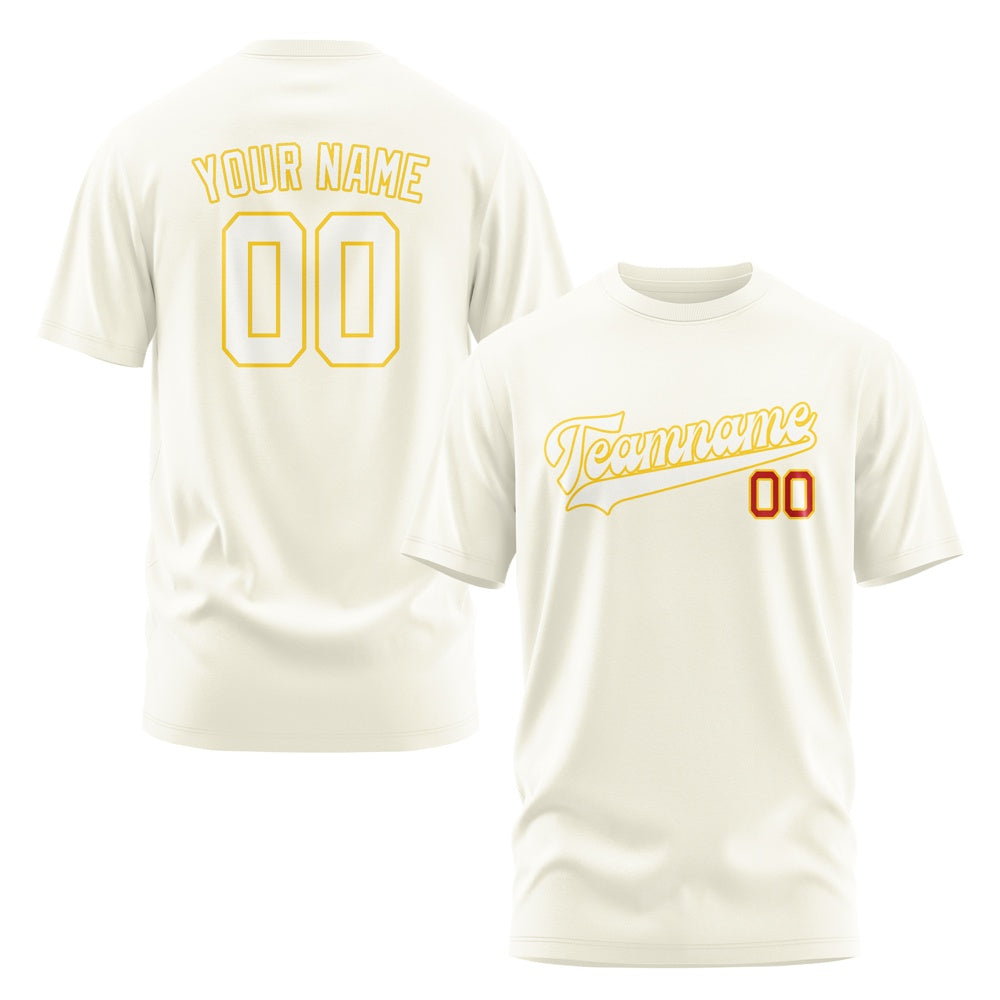 Custom Cream White T-Shirt