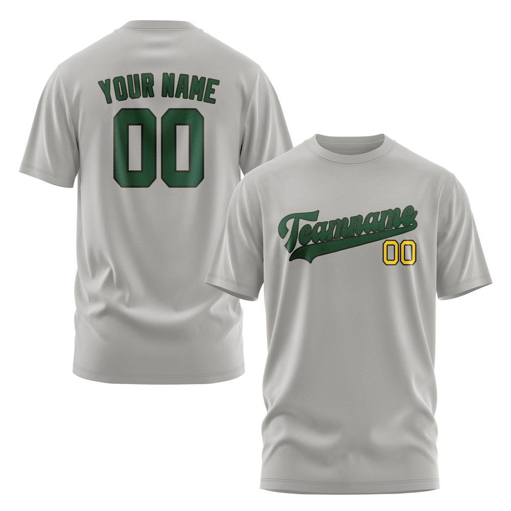 Custom Gray Green T-Shirt