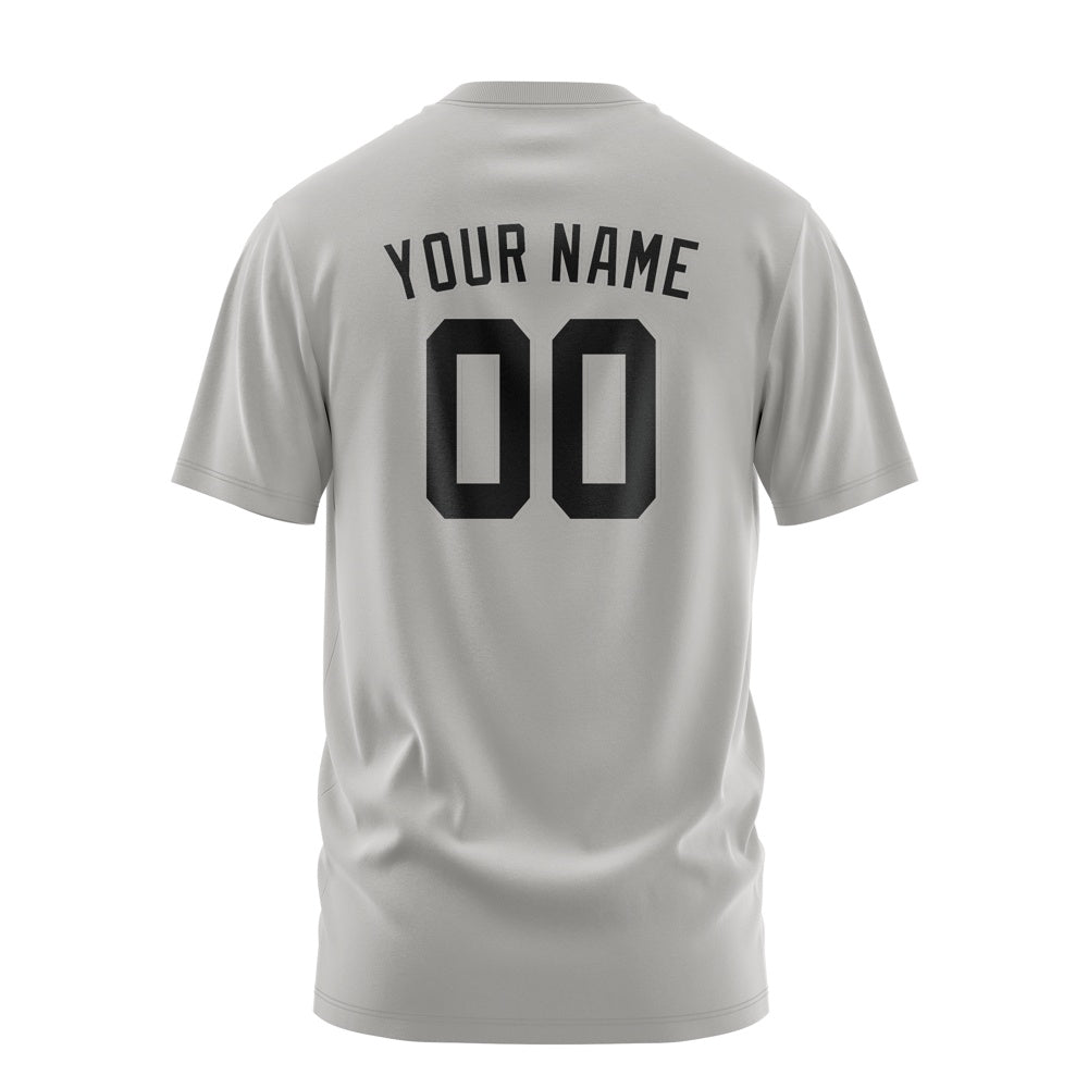 Custom Gray Black T-Shirt