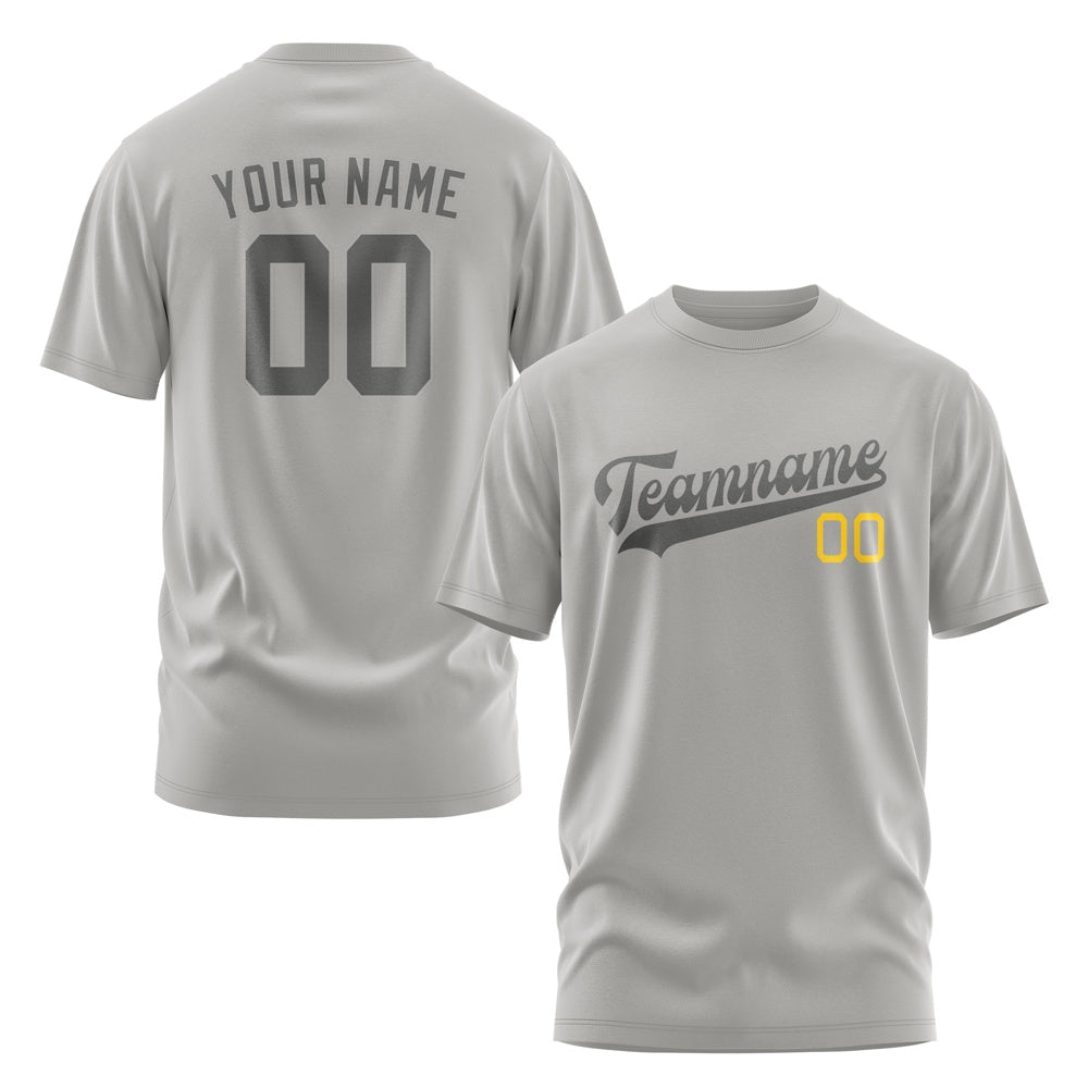 Custom Gray Dark Grey T-Shirt