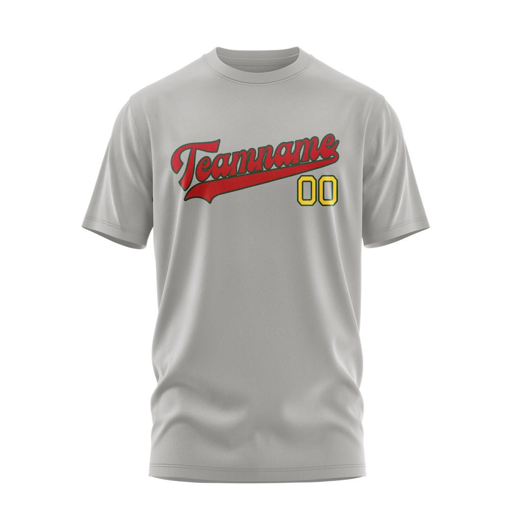 Custom Gray Red T-Shirt