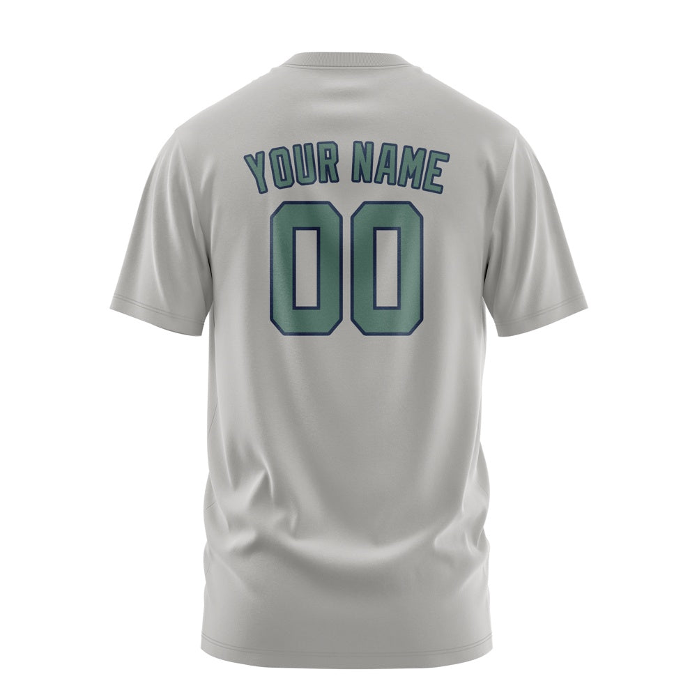 Custom Gray Blue Green T-Shirt