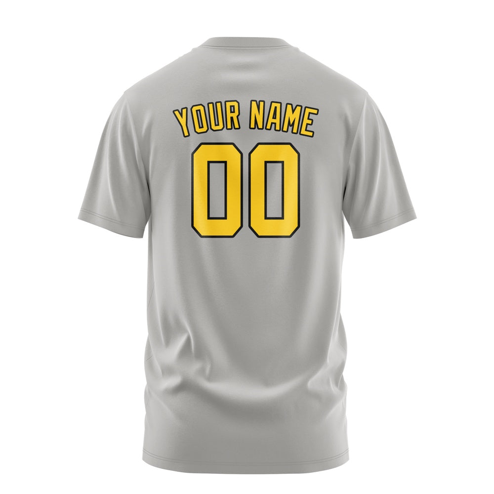 Custom Gray Gold T-Shirt