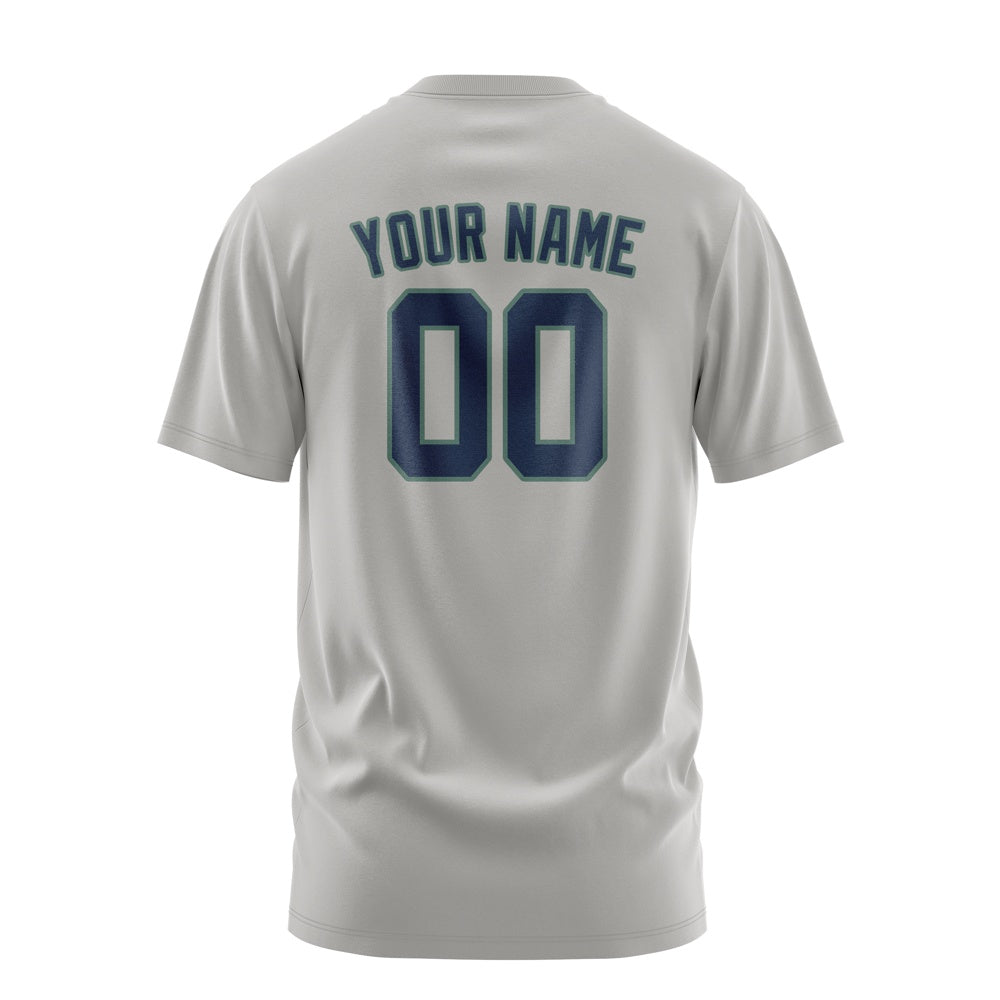 Custom Gray Blue T-Shirt