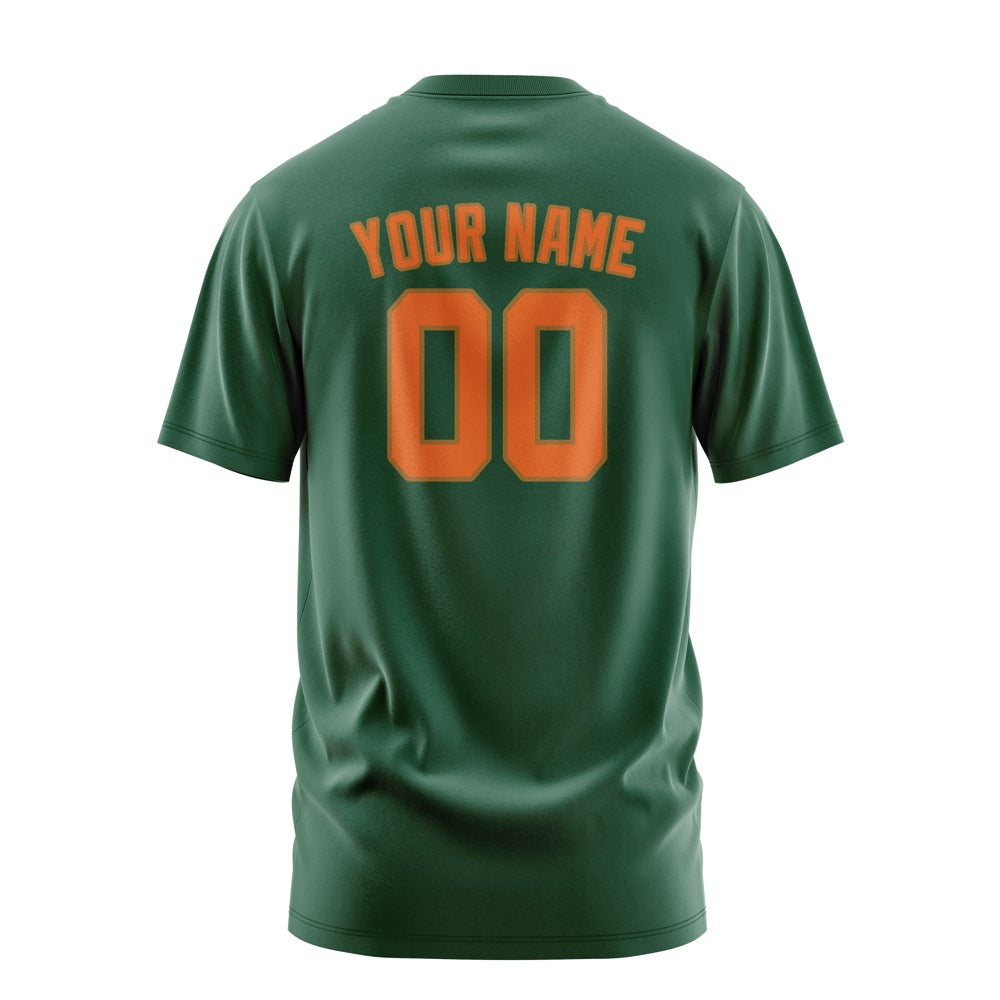 Custom Green Orange T-Shirt