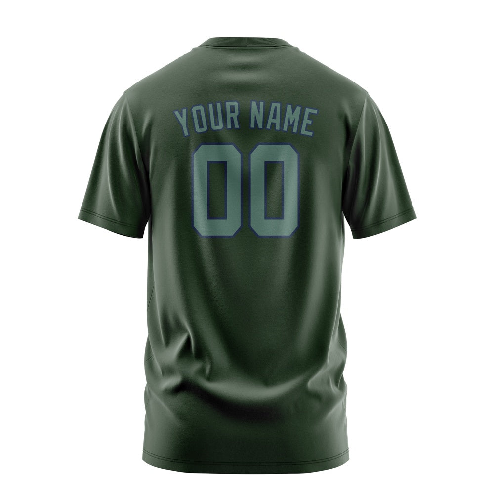 Custom Dark Green Blue Green T-Shirt