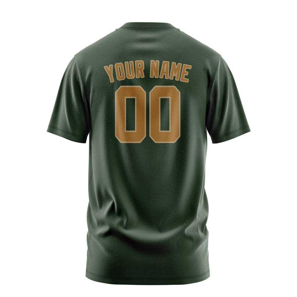 Custom Dark Green Khaki T-Shirt