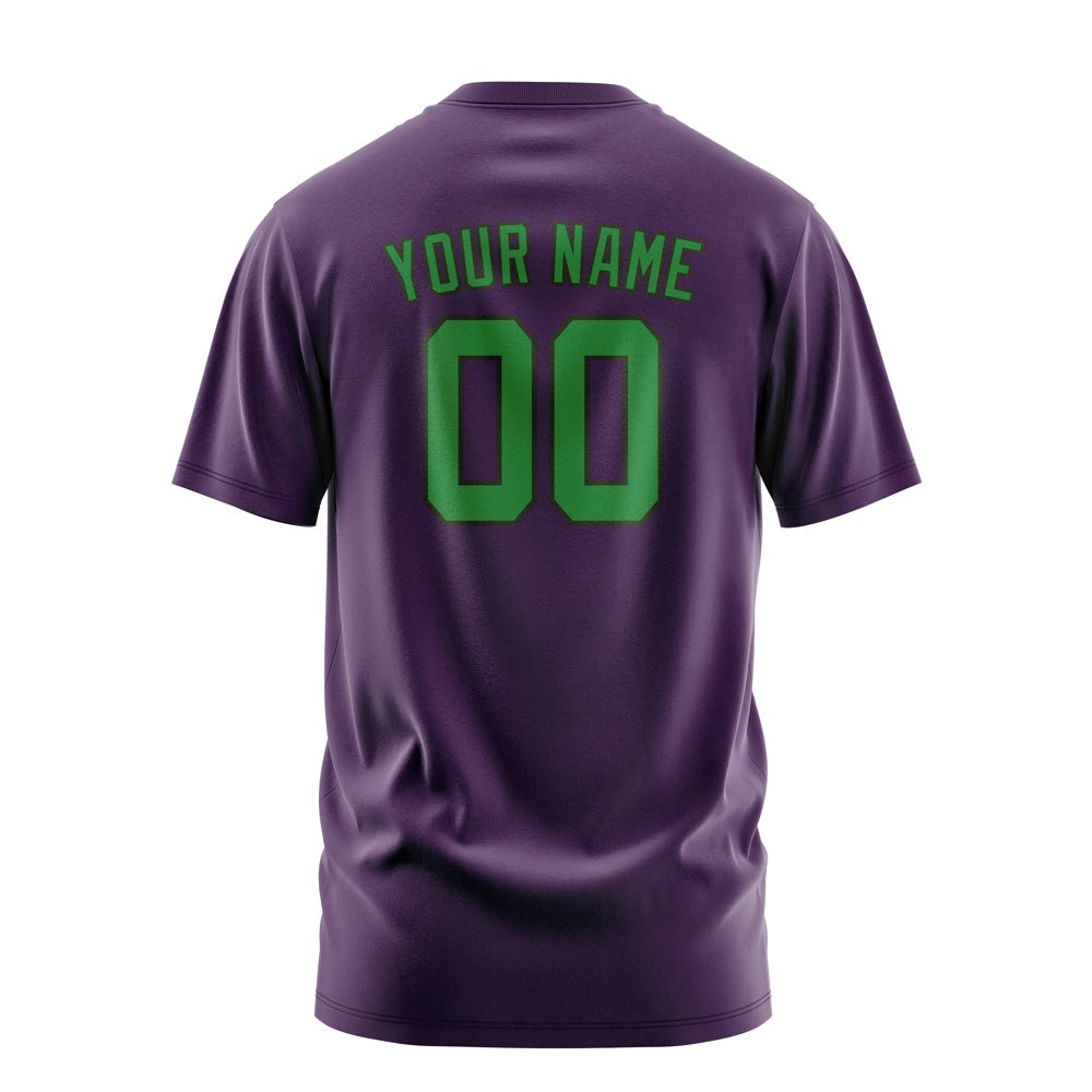 Custom Purple Emerald Green T-Shirt
