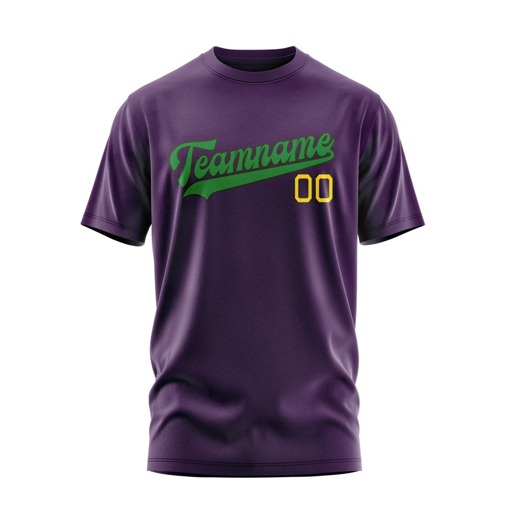 Custom Purple Emerald Green T-Shirt