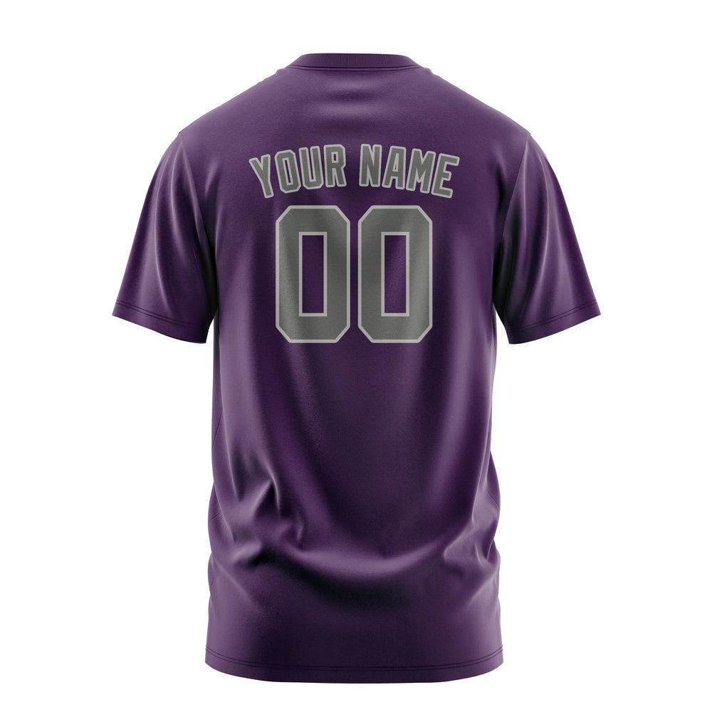 Custom Purple Dark Grey T-Shirt