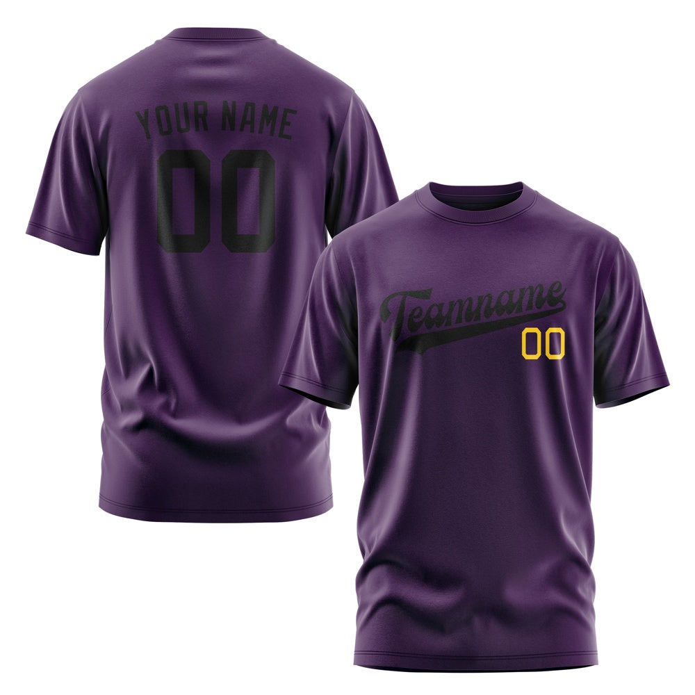 Custom Purple Black T-Shirt