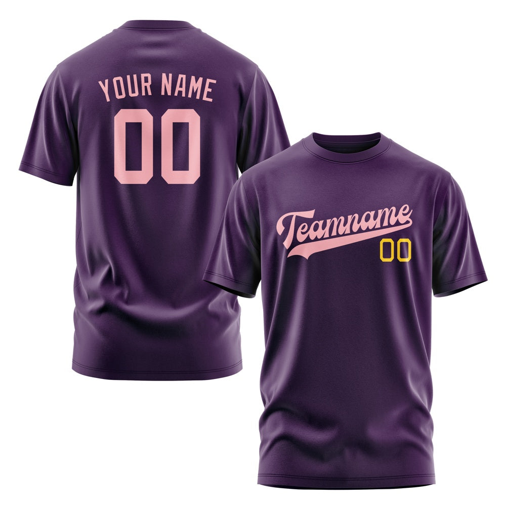Custom Purple Light Pink T-Shirt