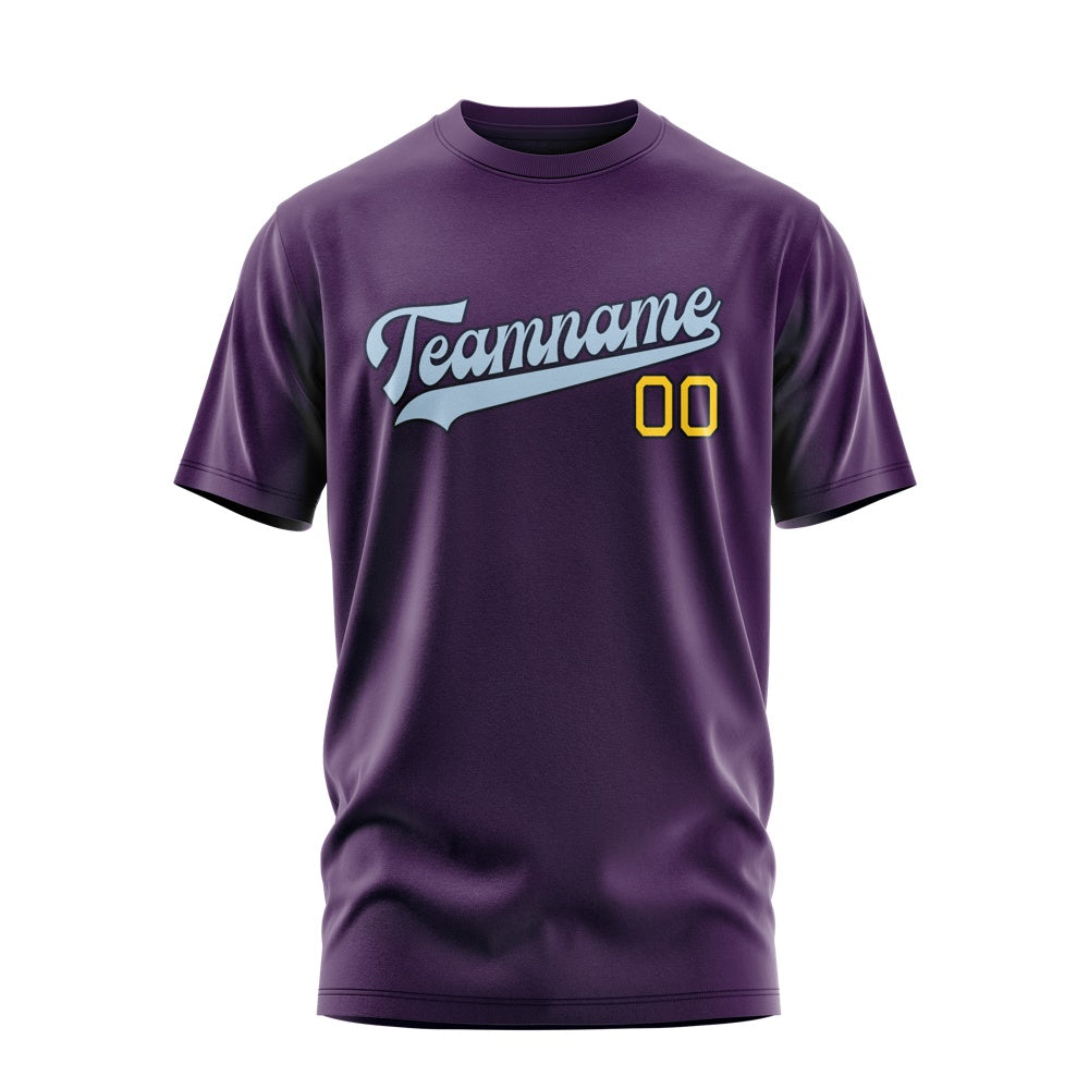 Custom Purple Light Blue T-Shirt