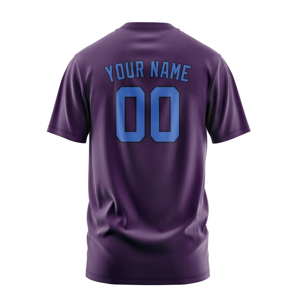 Custom Purple Sky Blue T-Shirt