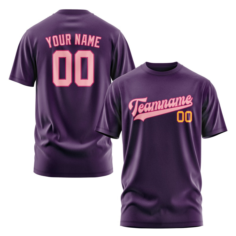 Custom Purple Light Pink T-Shirt