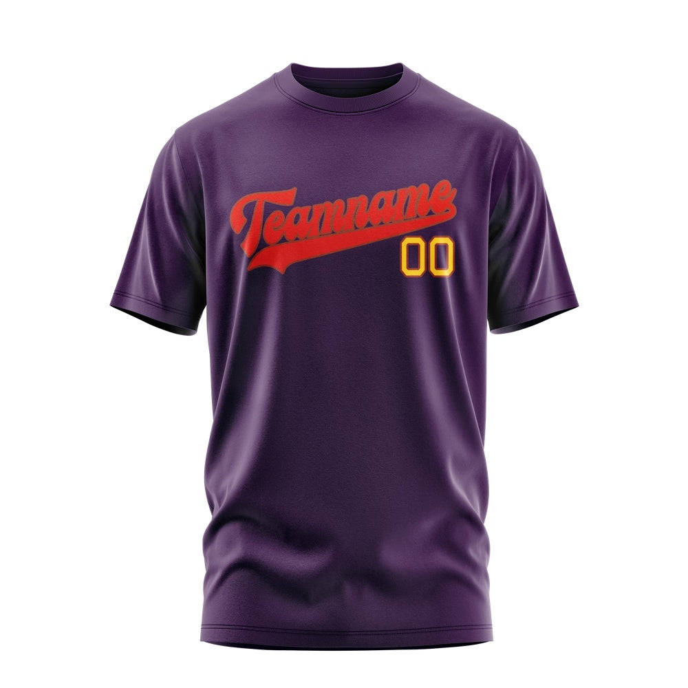 Custom Purple Orange Red T-Shirt