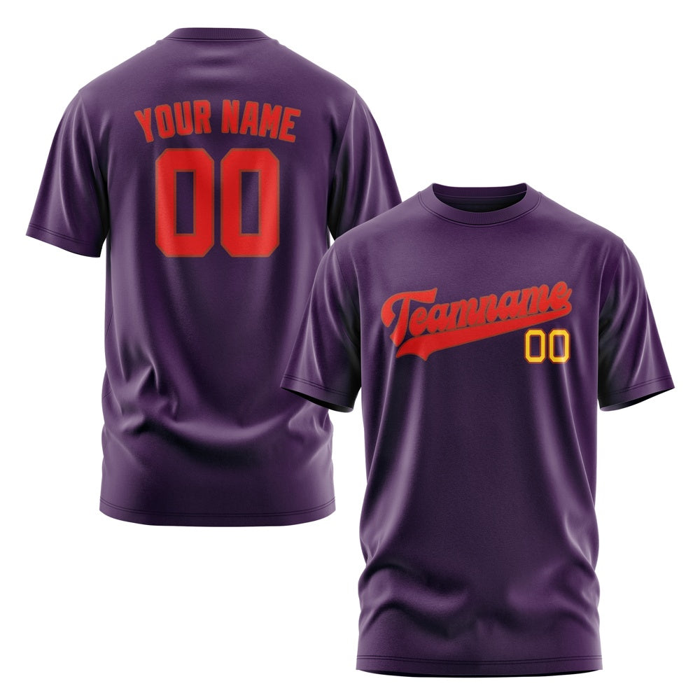 Custom Purple Orange Red T-Shirt