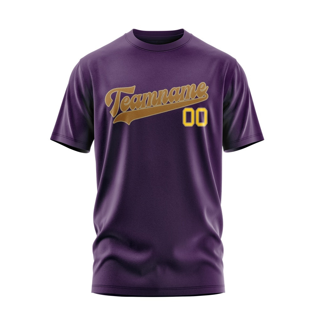 Custom Purple Khaki T-Shirt