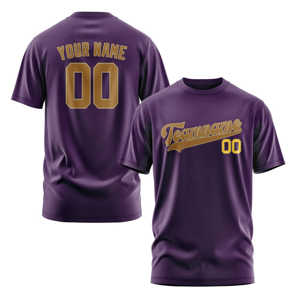 Custom Purple Khaki T-Shirt