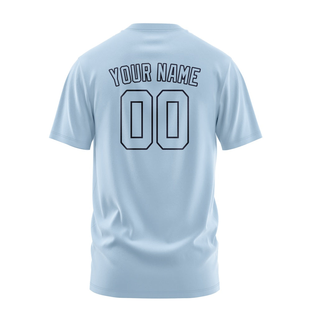 Custom Light Blue Light Blue T-Shirt