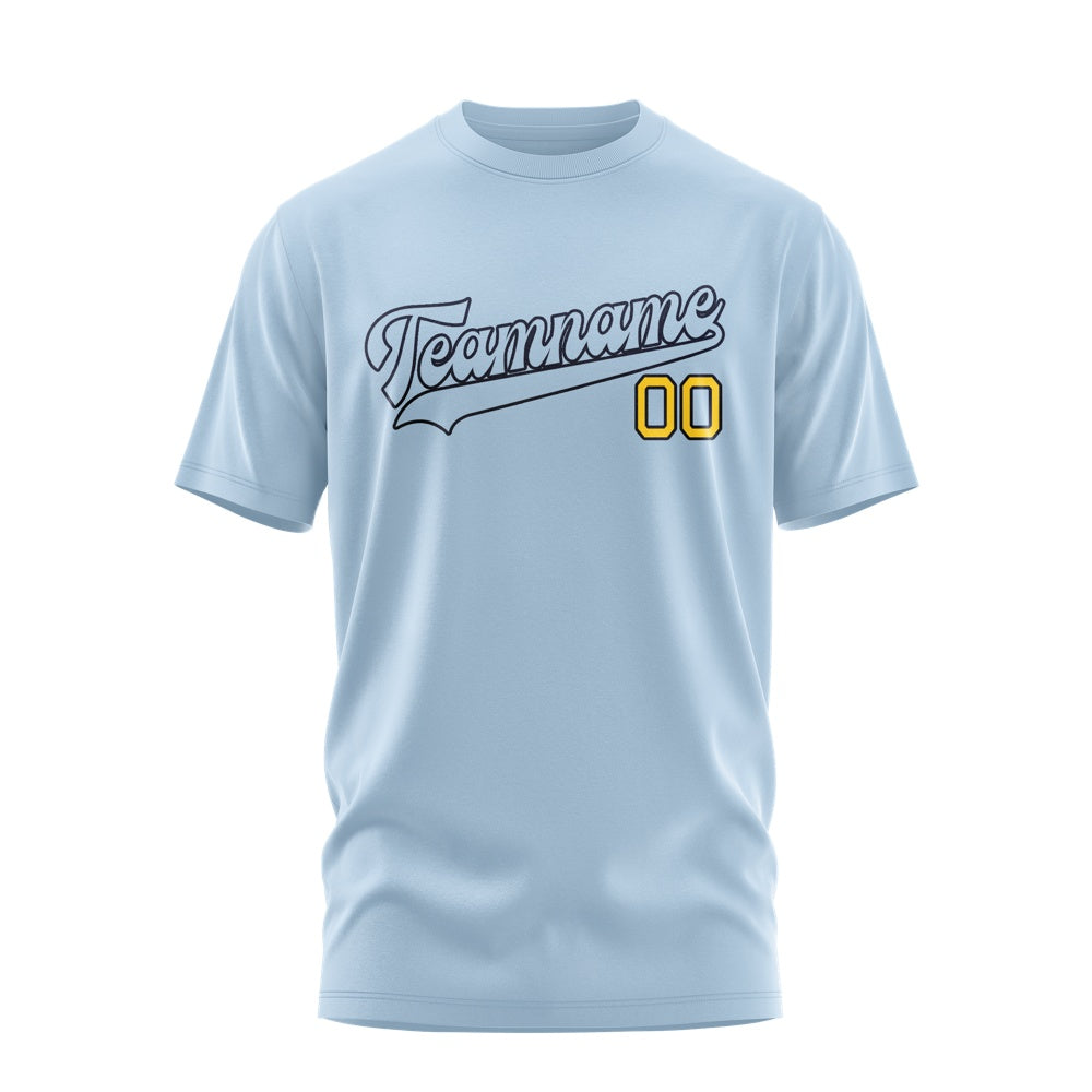 Custom Light Blue Light Blue T-Shirt