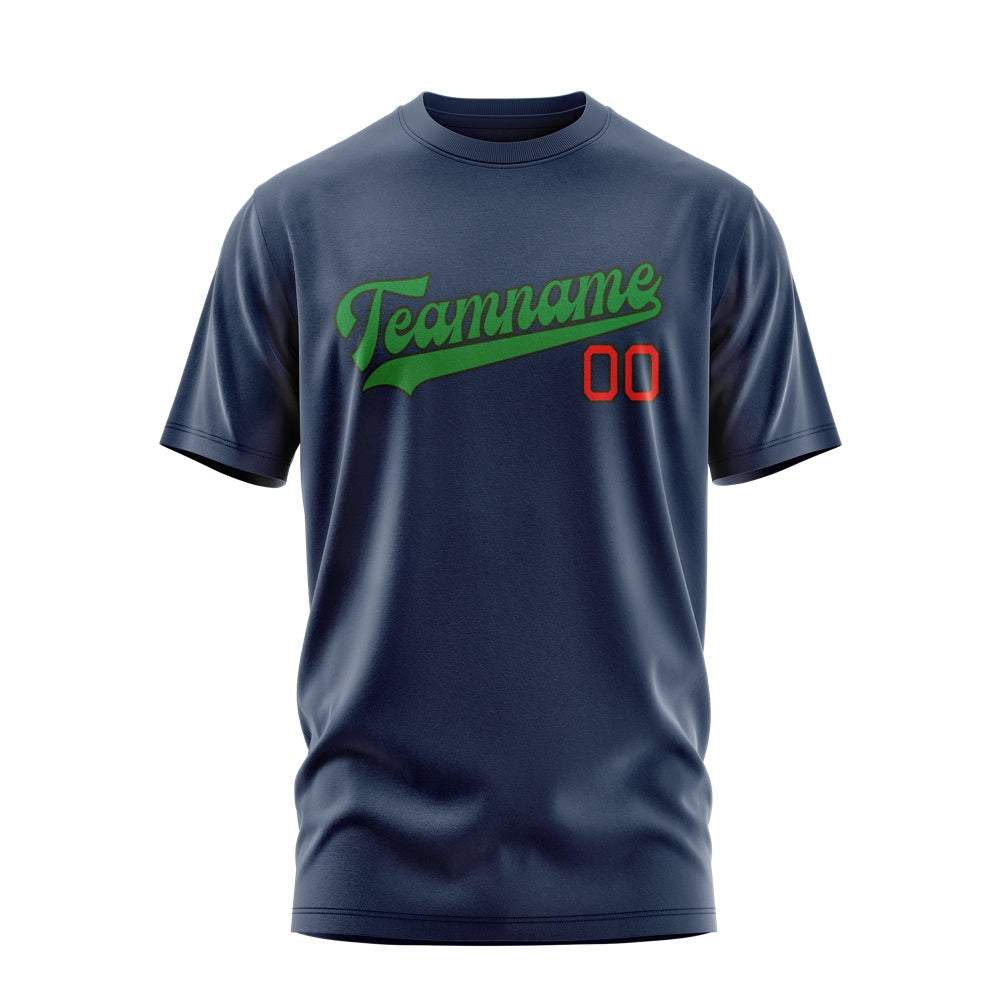 Custom Blue Emerald Green T-Shirt