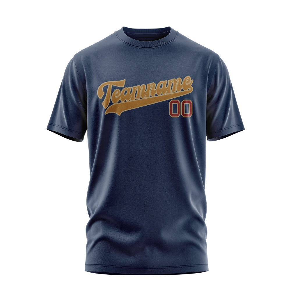 Custom Blue Khaki T-Shirt