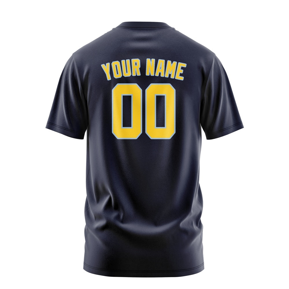 Custom Navy Gold T-Shirt