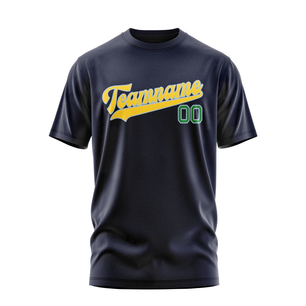Custom Navy Gold T-Shirt