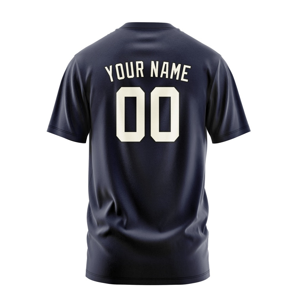 Custom Navy Cream T-Shirt