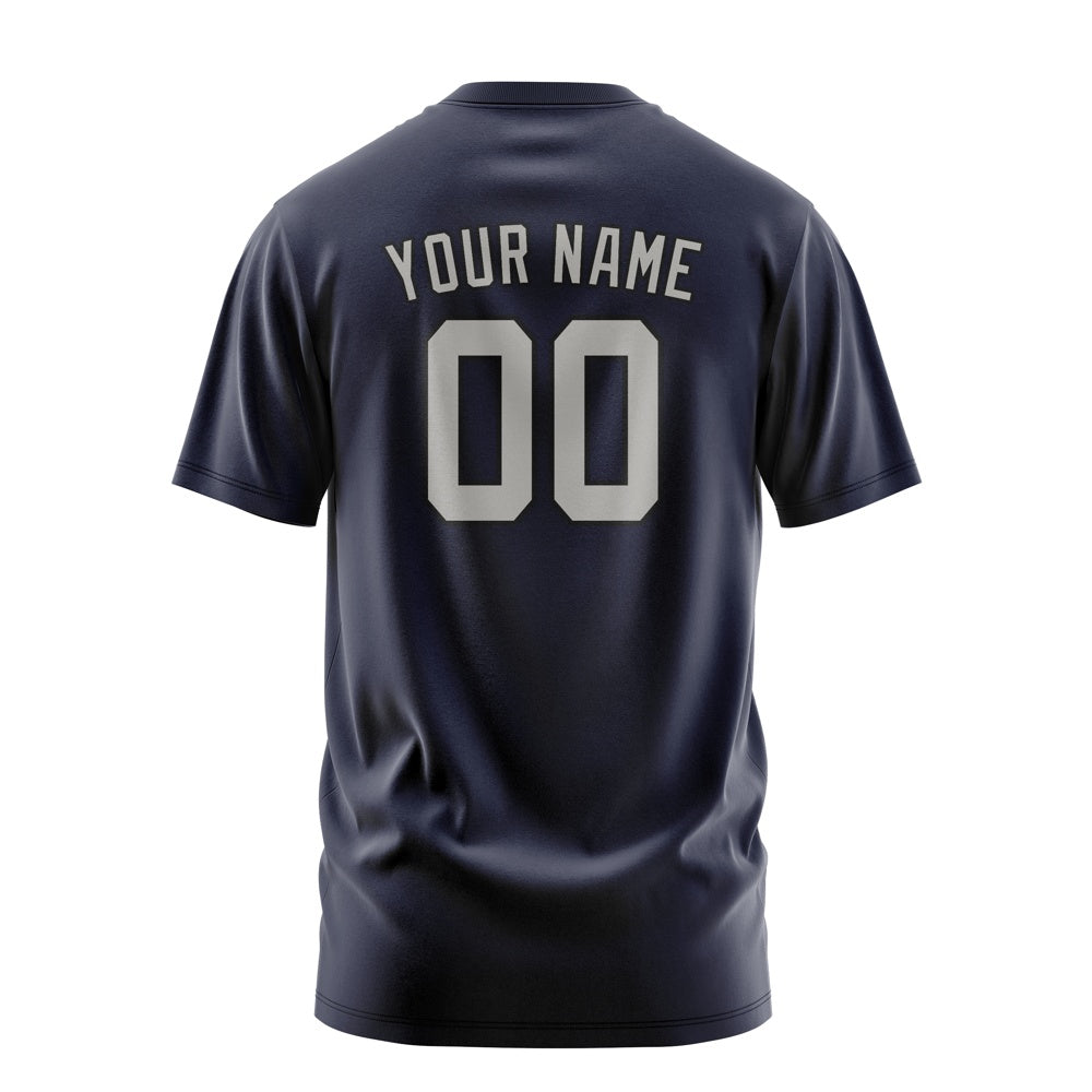 Custom Navy Gray T-Shirt