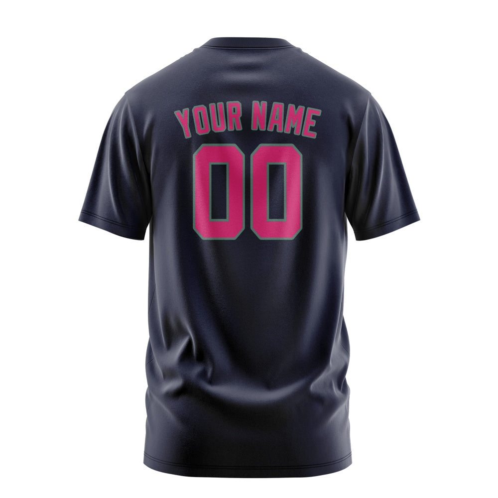 Custom Navy Pink T-Shirt
