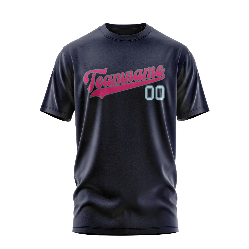 Custom Navy Pink T-Shirt