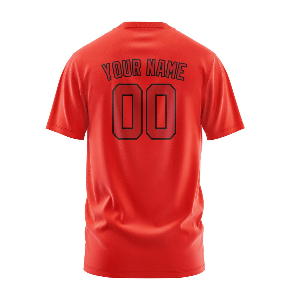 Custom Orange Red Red T-Shirt