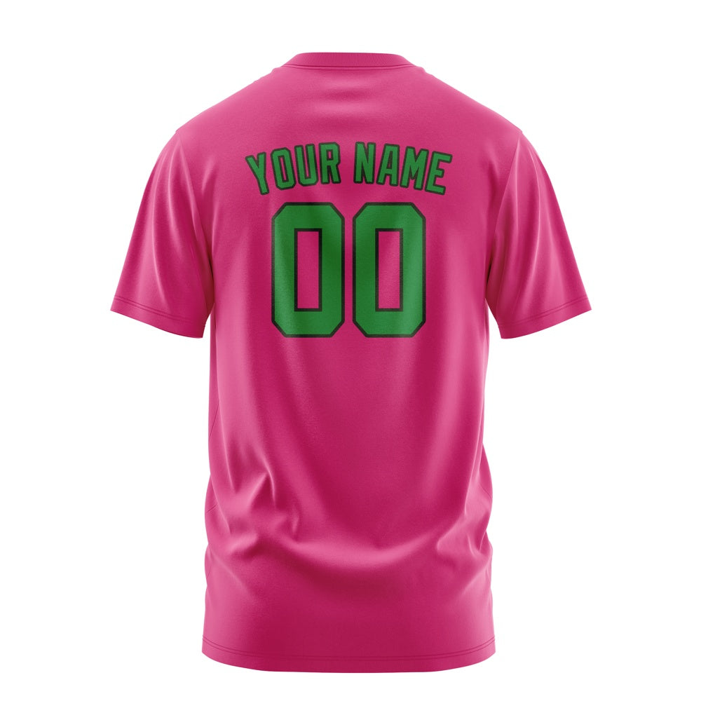 Custom Pink Emerald Green T-Shirt