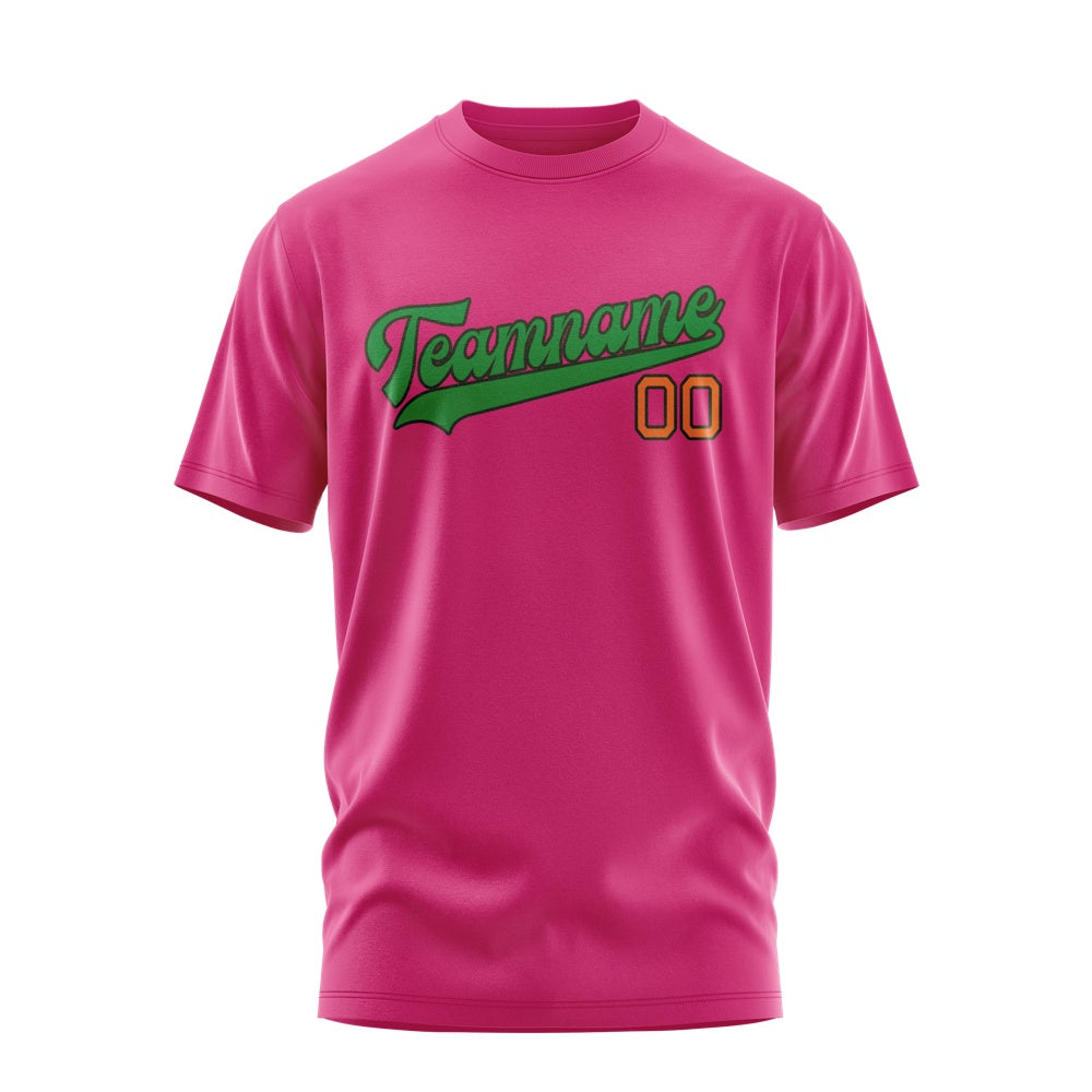 Custom Pink Emerald Green T-Shirt