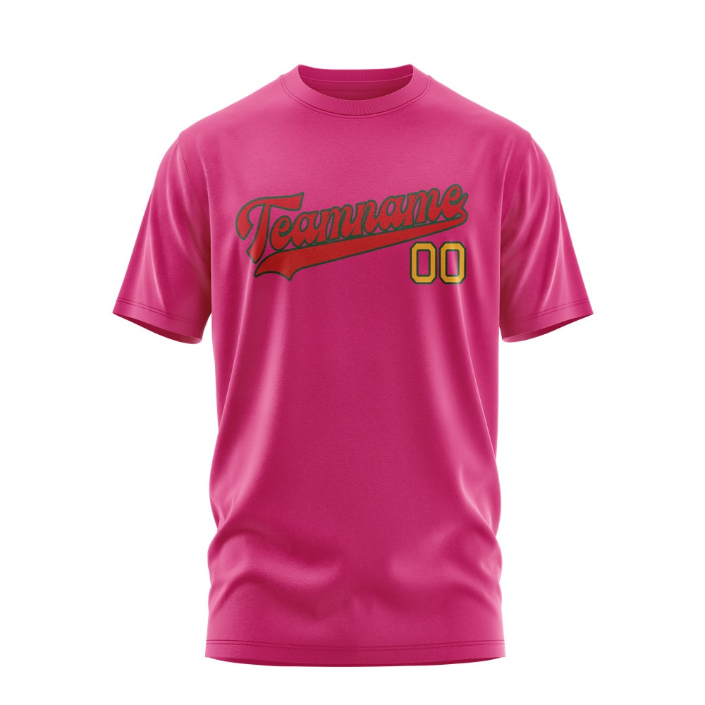 Custom Pink Red T-Shirt