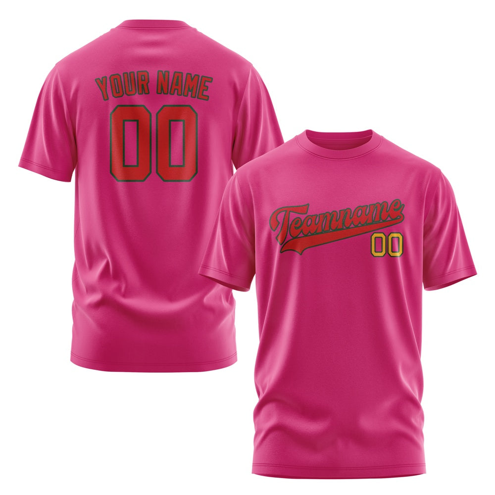 Custom Pink Red T-Shirt
