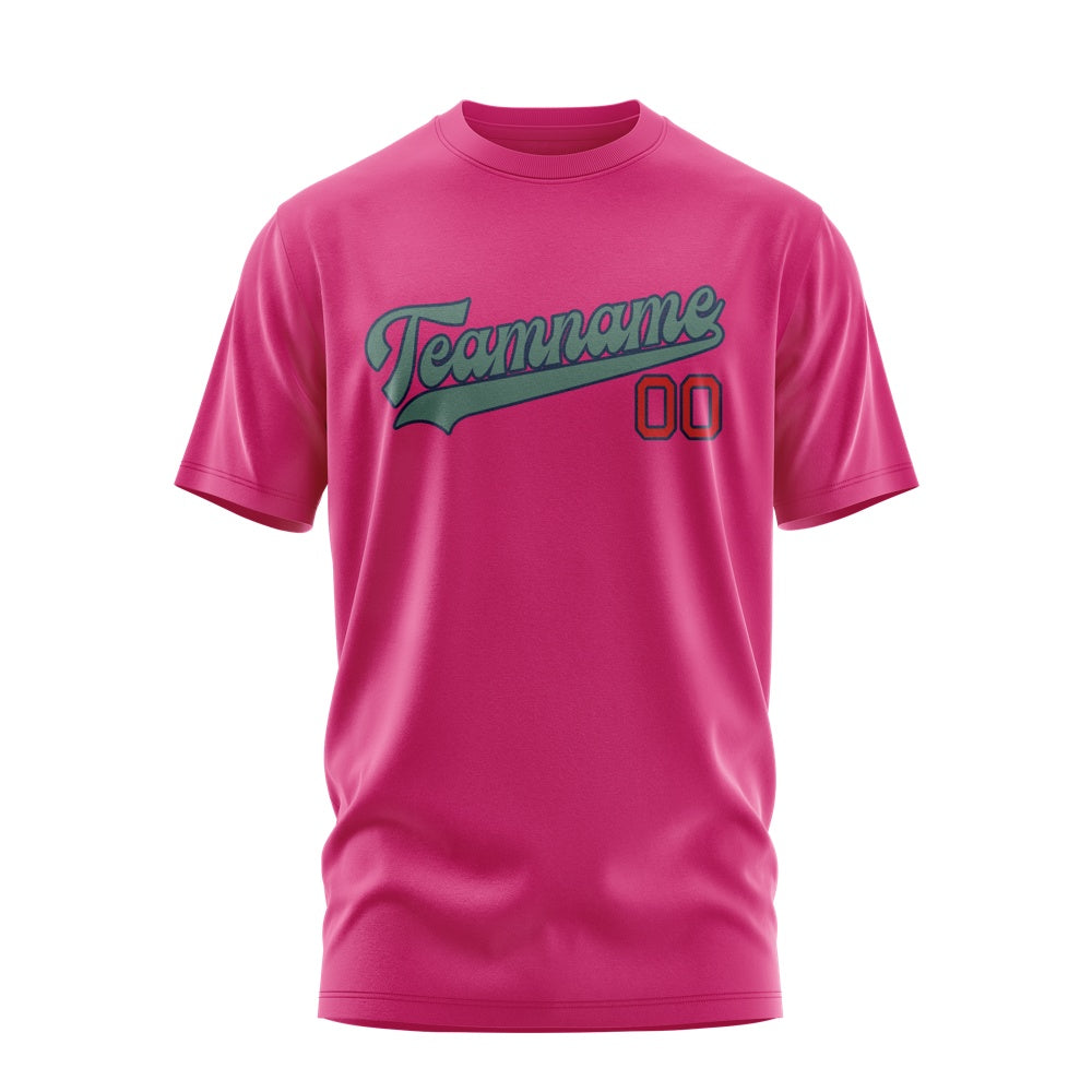 Custom Pink Blue Green T-Shirt